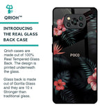 Tropical Art Flower Glass Case for Poco X3 Pro