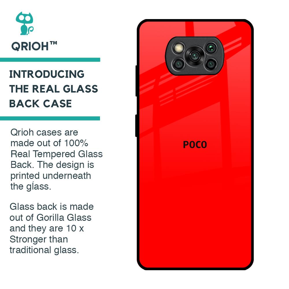 Blood Red Glass Case for Poco X3 Pro