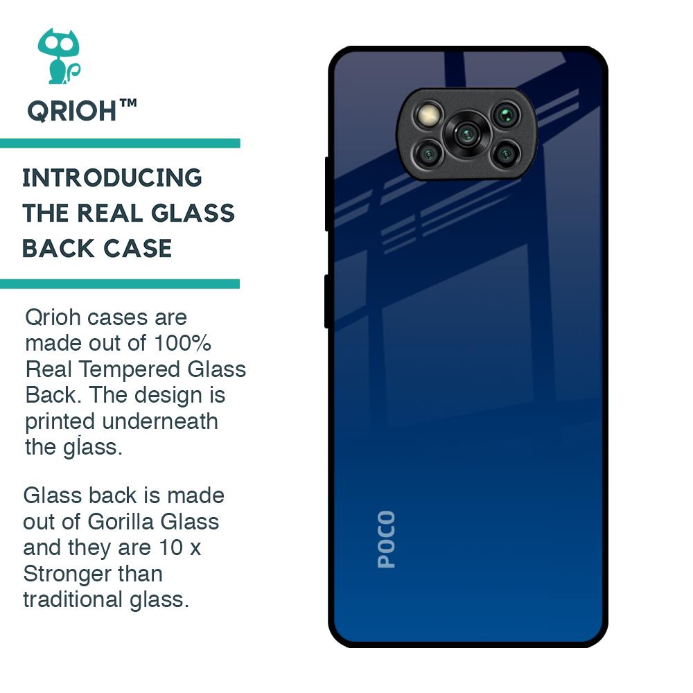 Very Blue Glass Case for Poco X3 Pro