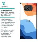 Wavy Color Pattern Glass Case for Poco X3 Pro