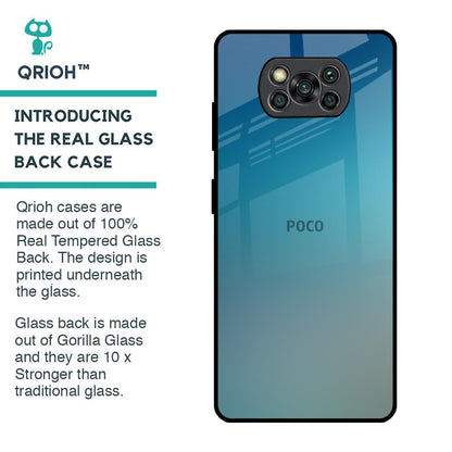 Sea Theme Gradient Glass Case for Poco X3 Pro