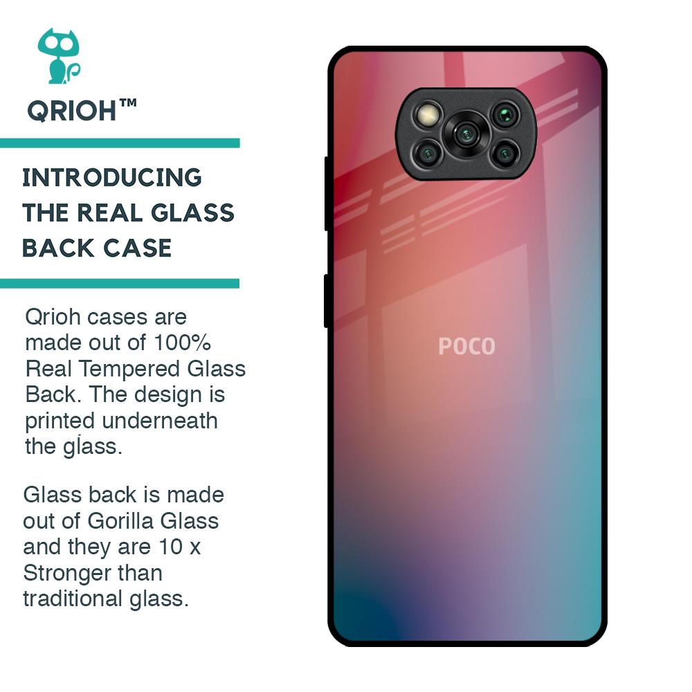 Dusty Multi Gradient Glass Case for Poco X3 Pro