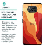 Magma Color Pattern Glass Case for Poco X3 Pro