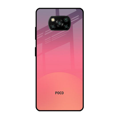 Sunset Orange Poco X3 Pro Glass Cases & Covers Online