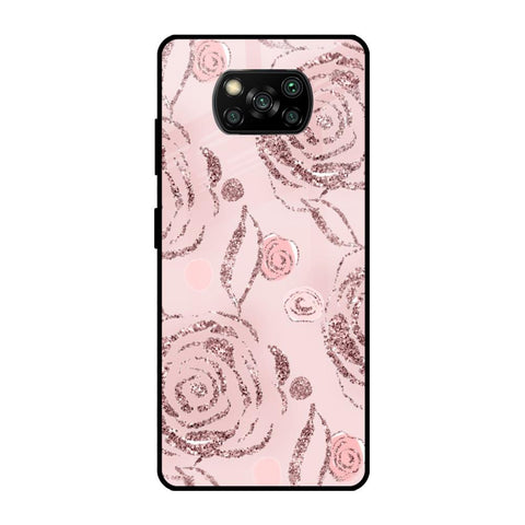 Shimmer Roses Poco X3 Pro Glass Cases & Covers Online