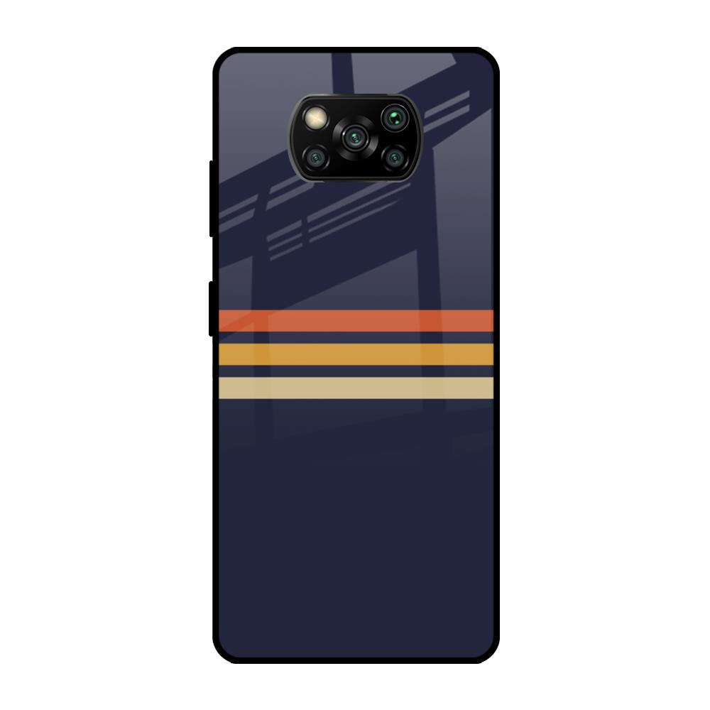 Tricolor Stripes Poco X3 Pro Glass Cases & Covers Online