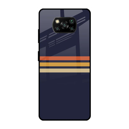 Tricolor Stripes Poco X3 Pro Glass Cases & Covers Online