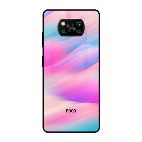 Colorful Waves Poco X3 Pro Glass Cases & Covers Online