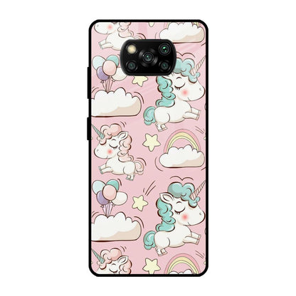 Balloon Unicorn Poco X3 Pro Glass Cases & Covers Online