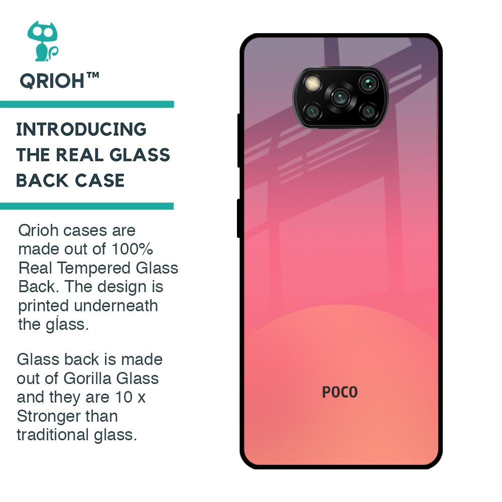 Sunset Orange Glass Case for Poco X3 Pro