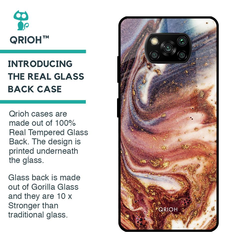 Exceptional Texture Glass Case for Poco X3 Pro