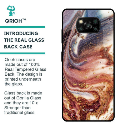 Exceptional Texture Glass Case for Poco X3 Pro