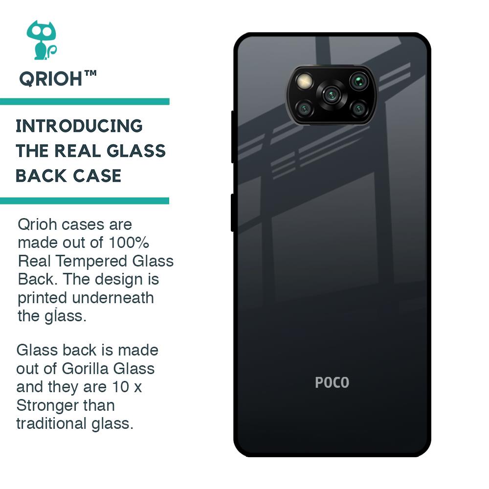Stone Grey Glass Case For Poco X3 Pro