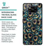 Peacock Feathers Glass case for Poco X3 Pro