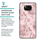 Shimmer Roses Glass case for Poco X3 Pro