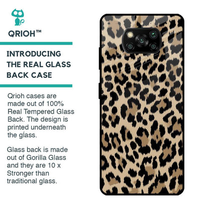 Leopard Seamless Glass Case For Poco X3 Pro