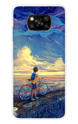 Riding Bicycle to Dreamland Poco X3 Pro Back Cover