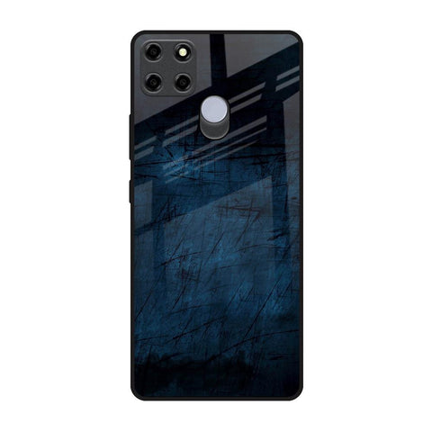Dark Blue Grunge Realme C25 Glass Back Cover Online