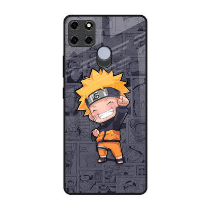 Orange Chubby Realme C25 Glass Back Cover Online