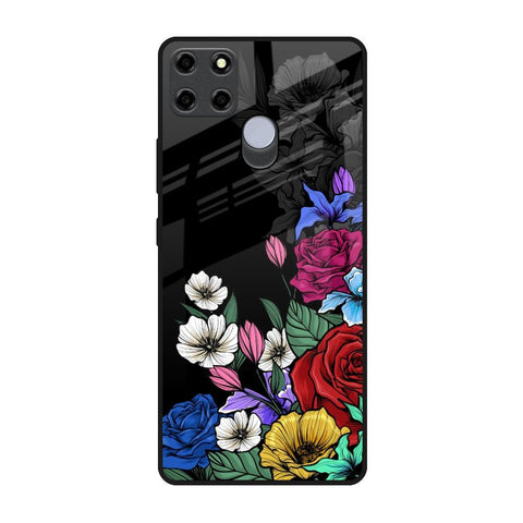 Rose Flower Bunch Art Realme C25 Glass Back Cover Online
