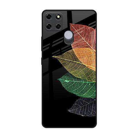 Colorful Leaves Realme C25 Glass Back Cover Online