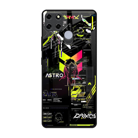 Astro Glitch Realme C25 Glass Back Cover Online