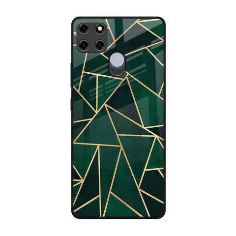 Abstract Green Realme C25 Glass Back Cover Online