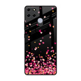 Heart Rain Fall Realme C25 Glass Back Cover Online