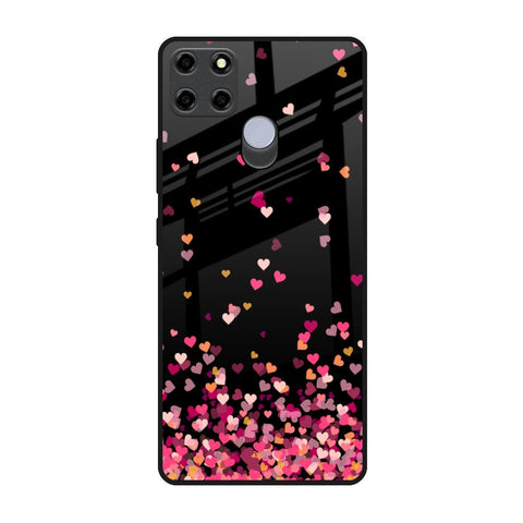 Heart Rain Fall Realme C25 Glass Back Cover Online