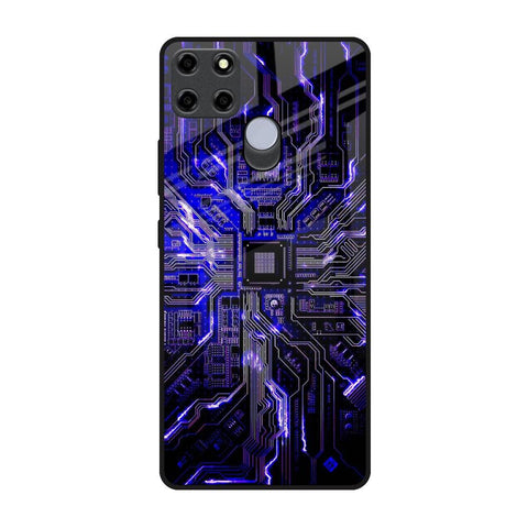 Techno Color Pattern Realme C25 Glass Back Cover Online