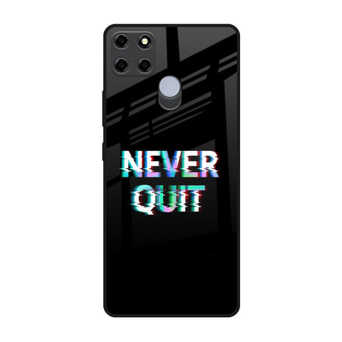 Never Quit Realme C25 Glass Back Cover Online
