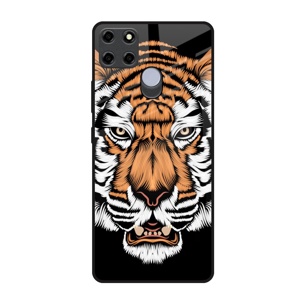 Angry Tiger Realme C25 Glass Back Cover Online