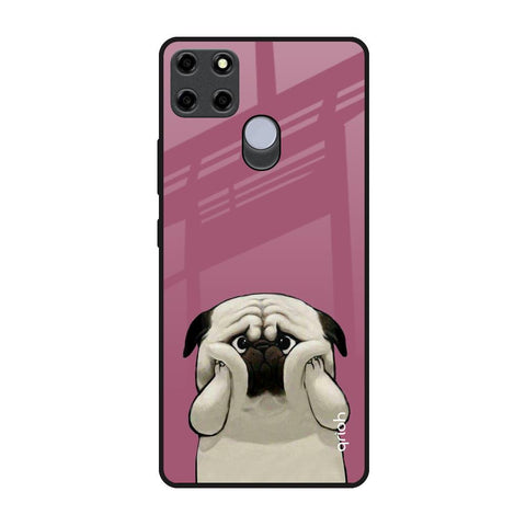 Funny Pug Face Realme C25 Glass Back Cover Online