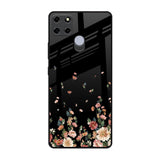 Floating Floral Print Realme C25 Glass Back Cover Online