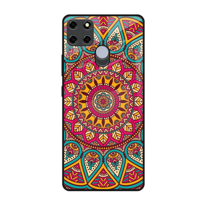 Elegant Mandala Realme C25 Glass Back Cover Online
