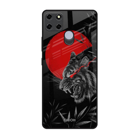 Red Moon Tiger Realme C25 Glass Back Cover Online