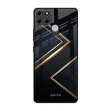 Sleek Golden & Navy Realme C25 Glass Back Cover Online