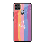 Lucky Abstract Realme C25 Glass Back Cover Online