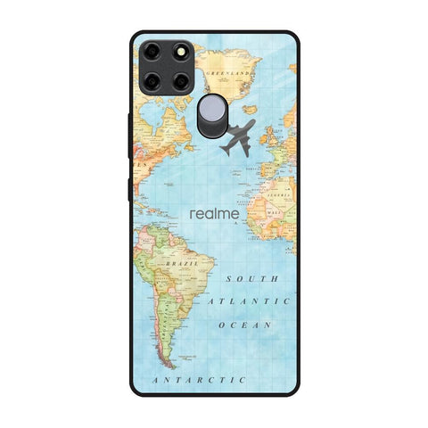 Fly Around The World Realme C25 Glass Back Cover Online