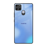 Vibrant Blue Texture Realme C25 Glass Back Cover Online