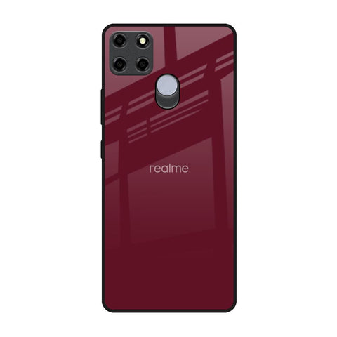Classic Burgundy Realme C25 Glass Back Cover Online
