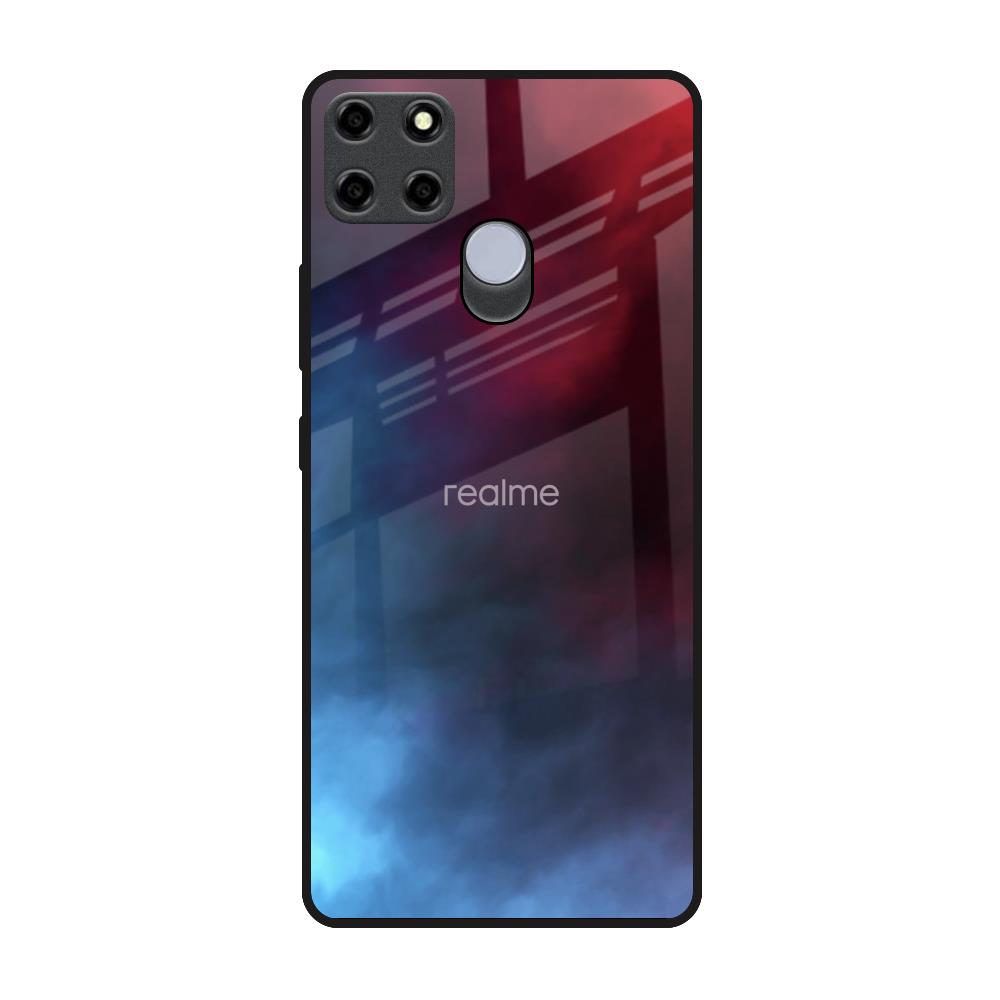 Smokey Watercolor Realme C25 Glass Back Cover Online