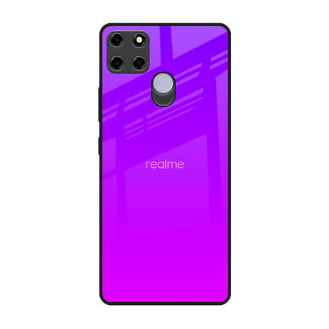 Purple Pink Realme C25 Glass Back Cover Online