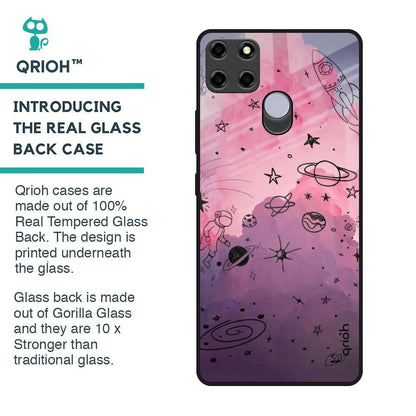 Space Doodles Glass Case for Realme C25