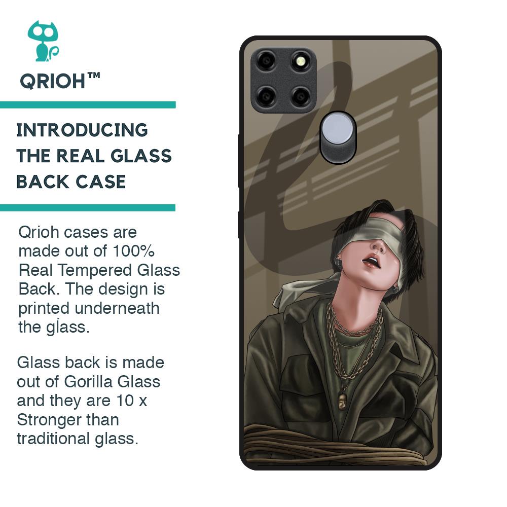 Blind Fold Glass Case for Realme C25