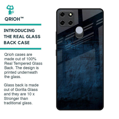 Dark Blue Grunge Glass Case for Realme C25