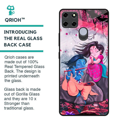 Radha Krishna Art Glass Case for Realme C25