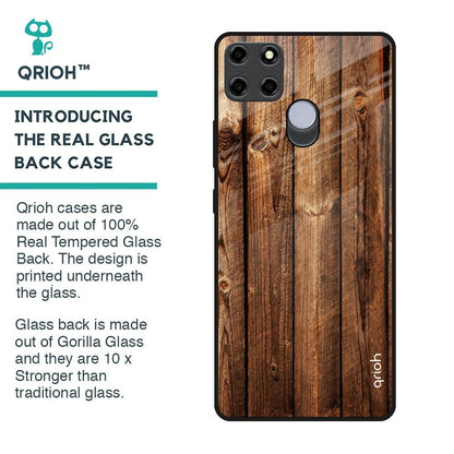 Timber Printed Glass Case for Realme C25
