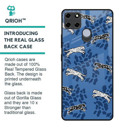 Blue Cheetah Glass Case for Realme C25