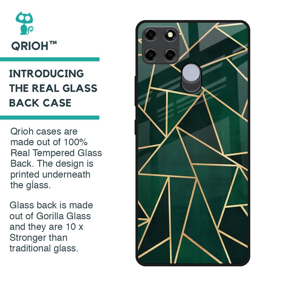 Abstract Green Glass Case For Realme C25